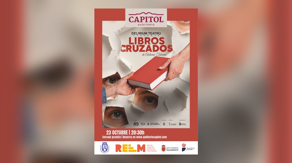 Cartel de Obra "Libros cruzados" de la Compañía Delirium Teatro